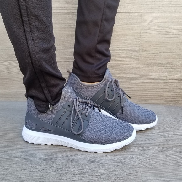Light Weight Stylish Athletic Gray Sneakers-D - Picture 6 of 8